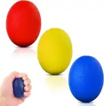 3 Stück Silikon Eiförmige Griffbälle,Hand Therapie Bälle,Kann 15 bis 30KG Anti Stress Ball Set,Handtrainer Fingertrainer Ball,für Griffstärkung,Arthritis Linderung und Schlaganfall Rehabilitatio