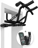 PULLUP & DIP Klimmzugstange für Türrahmen zum Einhängen ohne Schrauben und kein Abrutschen, Profi Türreck, Pull-up Bar mit gepolsterten Griffen