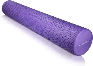 Navaris Pilates Rolle Faszienrolle 90 cm lang - Pilatesrolle Faszien Yoga Roller - Schaumstoffrolle für Rücken Fitness - Massagerolle versch. Farben