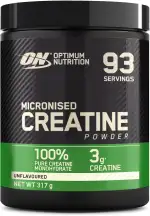 Optimum Nutrition Mikronisiertes Kreatin Pulver, Geschmacksneutral, 317g, 93 Portionen