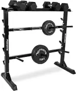 MSPORTS Hantelablage Premium Hantelständer Kurzhantelablage aus Stahl bis 400 kg belastbar - Lang...