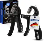 2-teiliges Griffkraft Trainer Pack von 5kg bis 60kg - Handtrainer Set für Finger, Hände und Unterarme - Finger Trainer mit integrierter Zählfunktion