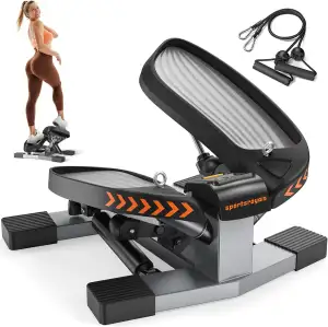 Sportsroyals Exercise Stair Stepper für Zuhause – Up-Down Swing Stepper mit Power Ropes for Bein/Arm/Butt Training, Home Office Fitness Exercise