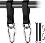 Hängematten Befestigung, 2 Stück Swing Hanging Kit Schaukel Befestigung Schaukel Aufhängung Befestigung Nylon Hanging Gurt mit 2 Schwerlast Karabinern und D-Ringen für Schaukel Hängematten