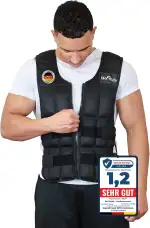 DH FitLife Verstellbare Gewichtsweste 10/20/30KG zum Muskelaufbau u. Krafttraining | Weighted Vest | Laufweste Damen Herren | Fitness Trainingsweste