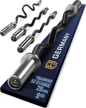 HQ Germany® SZ Stange 50mm [3 Varianten] - Olympia SZ Stange - Curl Bar, Curlsta
