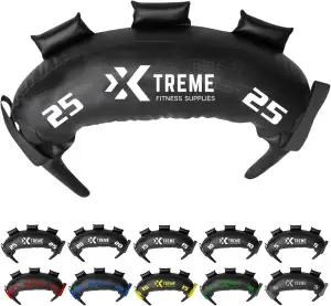 Premium Bulgarian Bag 5-25 kg, Robuster PU Gewichtssack mit Multi-Griffen, Vielseitiges Sports Bag für Kraft, Stabilität, Crossfit & Fitnessstudio