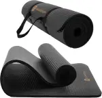 Yoga Matte Dicker, NBR Yogamatte Rutschfest Mit Tragegurt, Für Gymnastikmatte, Fitnessmatte, Spor...