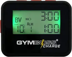 Gymboss Charge Intervall-Timer und Stoppuhr (Schwarz/Rot)