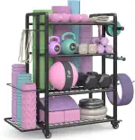 4-Stufiger Hantelständer, Multifunktionale Hantelablage, Home Gym Aufbewahrung für Hanteln, Kettl...