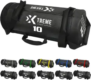Premium Power Bag 5-25 kg, Robuster PVC Gewichtssack mit Griffen, Vielseitiger Sandbag für funktionelles Training, CrossFit, Hyrox Workouts, Kraft & Ausdauer