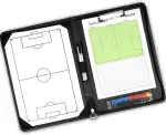 Taktikmappe Fußball – Profi-Trainermappe mit Magnet-Taktikboard, Stift & Notizblock – Coach-Board für Spielanalyse & Trainingsplanung