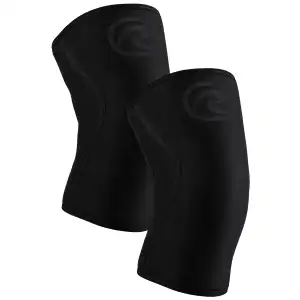 Rehband Power Max Kniebandage Kraftsport 7mm SBR/Neopren, wettkampfgeeignet, Knee Sleeves für Bodybuilding, Powerlifting, Crossfit & schweres Gewichtheben, Farbe:Carbon/Schwarz - 1 Paar, Größe:M