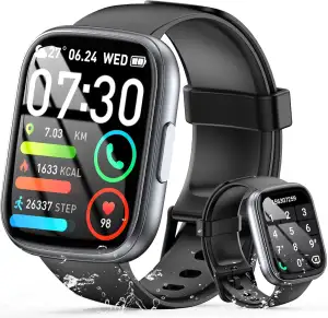 Cillso Smartwatch Herren Damen, 1,95" HD-Touchscreen Smart Watch mit Telefonfunk