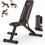 Roygym Klappbare Hantelbank, Multifunktion Training Fitness mit Verstellbarer Rückenlehne, Trainingsbank Schrägbank für Ganzkörper-workout, Anregung Belastung 300kg/400KG