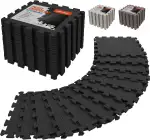 AIRHOP Bodenschutzmatte Fitness Matte Extra Dicke Bodenmatten, rutschfeste Schutzmatten Fitnessraum, Fitness Boden, Sportboden, Poolunterlage, [31x31cm] - 18 Fallschutzmatten