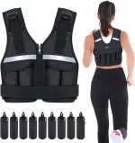 Sportneer Verstellbare Gewichtsweste 0,9-8kg/0,9–19kg, 16-in-1 Schnell Verstellbare Laufweste für Männer und Frauen, Krafttraining, Calisthenics und Gym, Hochwertige Weight Vest