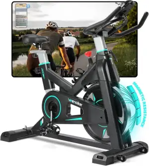 [2026 Aktualisierte]WENOKER Heimtrainer,Magnetwiderstand Stationäres Fahrrad für