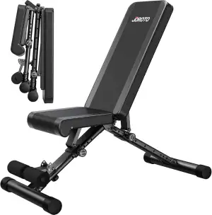 JOROTO Verstellbare Hantelbank Klappbare Bauch Folding Flach Einstellbar Trainin