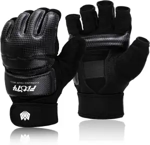 FitsT4 Sports MMA Handschuhe Boxhandschuhe gepolstert, Trainingshandschuhe Boxsack Sandsack Kickboxen Kampfsport Taekwondo Sparring mit Handgelenkschutz für Herren Damen