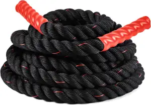 Ultrasport Battle Rope, Seillänge 3,8 cm Durchmesser, hochwertiges Schlagseil für Kraftausdauer & Muskelaufbau, Schwungseil für effektives Ganzkörpertraining & Functional Training