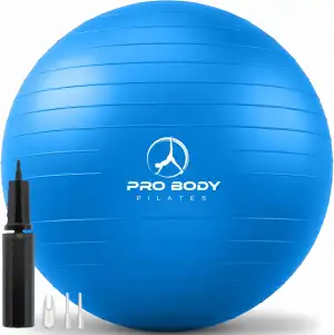 ProBody Pilates Ball, Gymnastikball, Yogaball, Stabilitätsballstuhl, mehrere Größen, Geburtsball in Fitnessstudioqualität für Schwangerschaft, Fitness, Gleichgewicht, Training und Physiotherapie