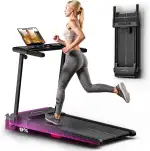 Sportstech sProRun Laufband für Zuhause klappbar, Treadmill bis 12 km/h, Laufband mit 9% Steigung, leiser Walking Pad, kompakt, Bluetooth App, LED Display, Tablethalter, bis 120 kg