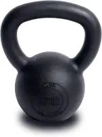 SUPRFIT Econ Kettlebells - Pulverbeschichtete Kugelhantel aus Gusseisen für Kraft- & Crosstraining - Ideal zum Reißen, Stoßen & Drücken, Perfekt als Kettlebell Set, Gewicht: 4-48kg, Schwarz lackiert