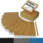 ALPIDEX 8er Set Bodenschutz Sportgeräte Matte 1cm Dicke 60x60 cm Trainingsmatten 2,88 m² Unterlegmatte Pool Fitness Turnmatte Fitnessraum Gymnastikmatte Fitnessmatte Bodenmatte Gummimatte