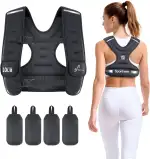 Sportneer Verstellbare Gewichtsweste für Damen Laufweste, 2,7-4,5kg/ 4,5-8,16kg Gewichtsweste für...