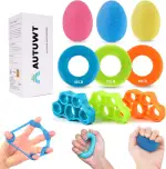 Premium Fingertrainer Klettern Ball Handtraining Handtrainer Set Hand Grip Trainer Strengthener Finger Exerciser Griffbälle Finger Stretcher Silikon zur Stärkung der Finger und Unterarme (9pcs)