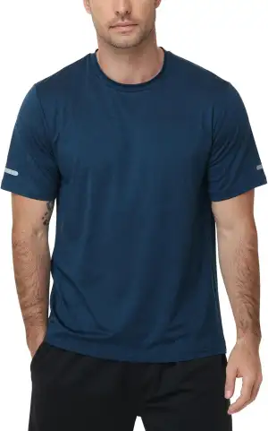 Tyhengta Sportshirt Herren Kurzarm Funktionsshirt Schnelltrocknend Atmungsaktive