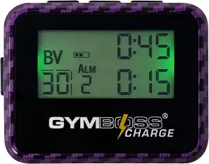 Gymboss Charge Intervall-Timer und Stoppuhr (Carbon/Violett)