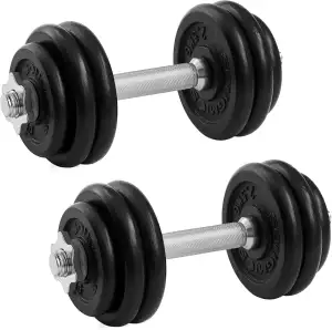 SONGMICS Hanteln, Hantelset aus Gusseisen, verstellbar, für Männer und Frauen, Workout, Fitnesstraining, Gewichtheben für Zuhause, Fitnessstudio