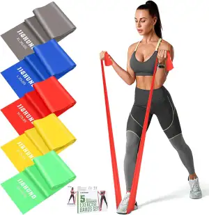 Fitnessbänder Set 5er, Gymnastikband Resistance Bands in 5 Stärke Fitnessband Wi