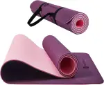 Yogamatte Rutschfest, Gymnastikmatte Mit Tragegurt, Sportmatte Für Fitnessstudio, Zuhause, Reisen...