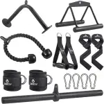 Workout Cable Machine Attachment for Home Gym, SERTT LAT Pulldown Attachments, Cable Accessories ...