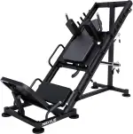 MAXXUS 2 in 1 Beinpresse Maschine - bis 400kg, 50/51mm Lochdurchmesser, Stahlrahmen, Verstellbare Fußplatte, Komfortables - Hackenschmidt Maschine, Wadenmaschine, Beintrainer, Leg Press, Kniebeugen