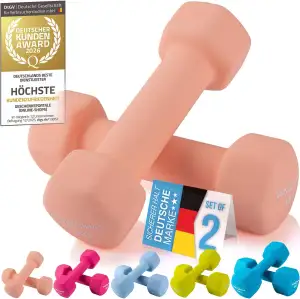 Body & Mind® Hanteln 2er Set Gymnastikhanteln Dumbbells Kurzhanteln; Effektives Krafttraining mit verschiedenen Gewichten; Fitness Workout für Zuhause