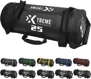Premium Power Bag 5-25 kg, Robuster PVC Gewichtssack mit Griffen, Vielseitiger Sandbag für funktionelles Training, CrossFit, Hyrox Workouts, Kraft & Ausdauer