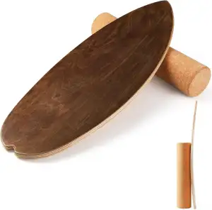 Cowiewie Balance Board, 15mm Dickes BalanceBoard + 10mm Korkrolle, Balance-Board