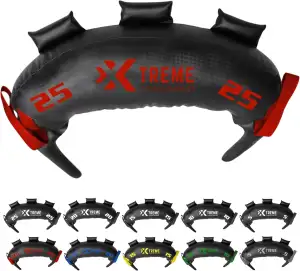 Premium Bulgarian Bag 5-25 kg, Robuster PU Gewichtssack mit Multi-Griffen, Vielseitiges Sports Bag für Kraft, Stabilität, Crossfit & Fitnessstudio
