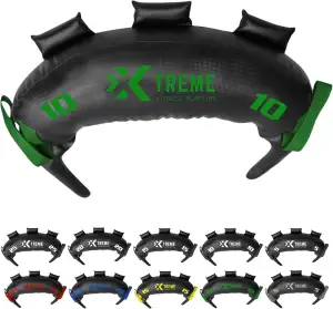 Premium Bulgarian Bag 5-25 kg, Robuster PU Gewichtssack mit Multi-Griffen, Viels
