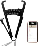 Caliper I Körperfettmessgerät I Fettmesszange I Fettzange I Fettmesszange I KfA-Zange I Body Fat Measure I Unkompliziert und mit Video Anleitung I Körperfettmesser zum messen von Körperfett