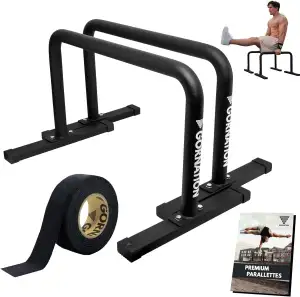 GORNATION Metall Parallettes, Rutschfeste Mini-Barren für Calisthenics, L-Sits, 