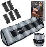 DH FitLife 2er-Set Fußgelenk Gewichtsmanschetten mit verstellbaren Gewichten für Beine | 2 Variationen 2,5kg&4,5kg | Ankle Weights | Knöchelgewichte für Krafttraining