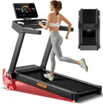 CURSOR Laufband für Zuhause mit Steigung 16%, 14KM/H Laufband Klappbar mit Pulsmessung, Treadmill for Home mit leisem 3,5-PS-Motor, LED-Anzeige, Max Belastung 180KG