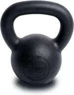 SUPRFIT Econ Kettlebells - Pulverbeschichtete Kugelhantel aus Gusseisen für Kraft- & Crosstraining - Ideal zum Reißen, Stoßen & Drücken, Perfekt als Kettlebell Set, Gewicht: 4-48kg, Schwarz lackiert