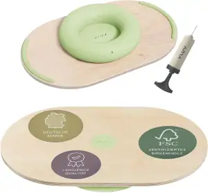 VLUV® VIPPA Balance Board aus Holz - Balanceboard für Stehschreibtisch und Home 