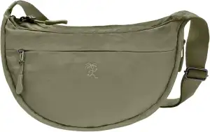 FUCHS & REBELL® Moon Bag BELA - Smart & Nachhaltig – Fahrrad Crossbody Tasche mit 3-Punkt-Gurt-System für mehr Stabilität, viele Fächer & erweiterbares Volumen (4,5-6,5L) (Hell Grün)